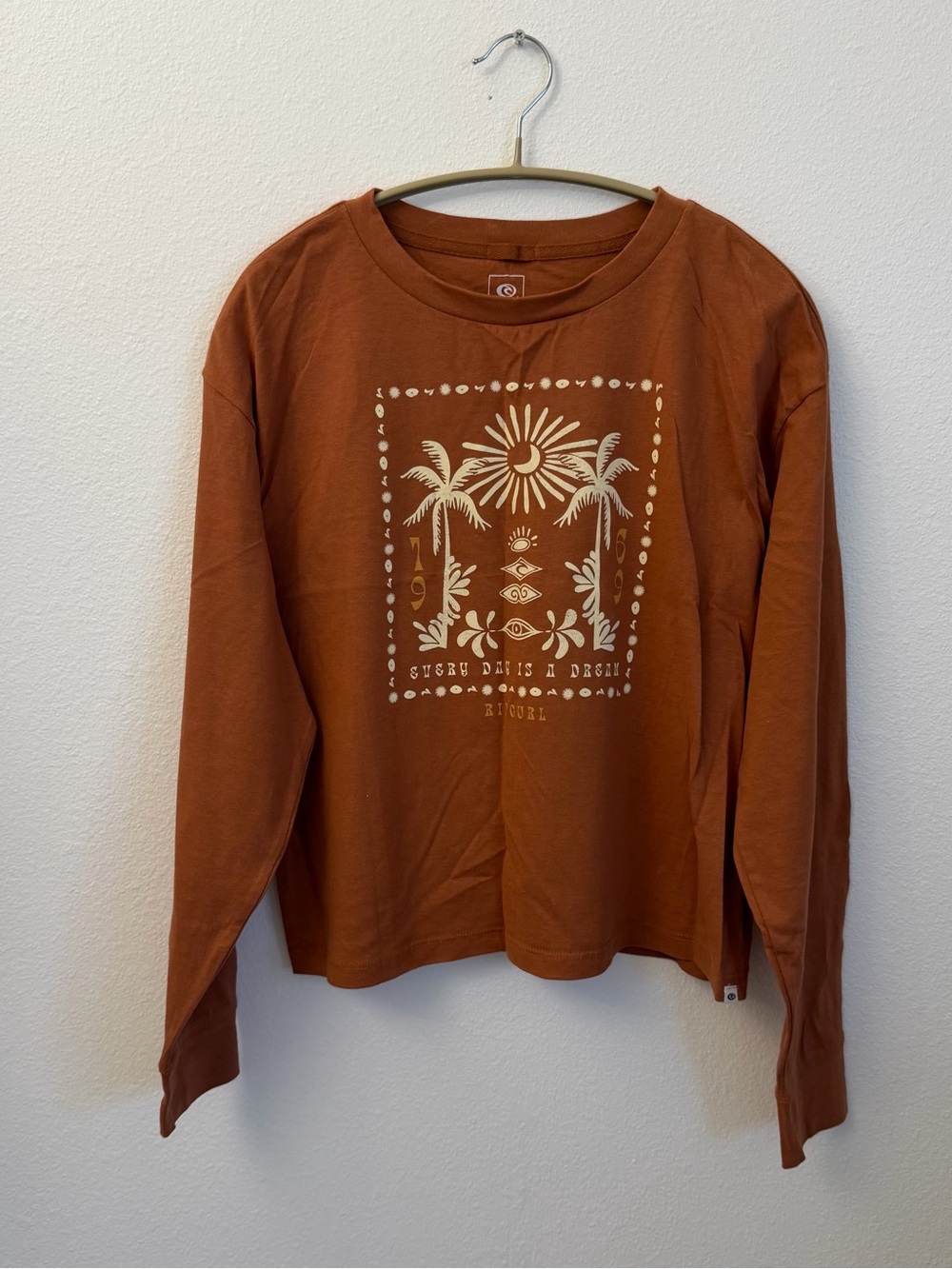 Ripcurl Long-Sleeve Graphic Tee - Rust Brown